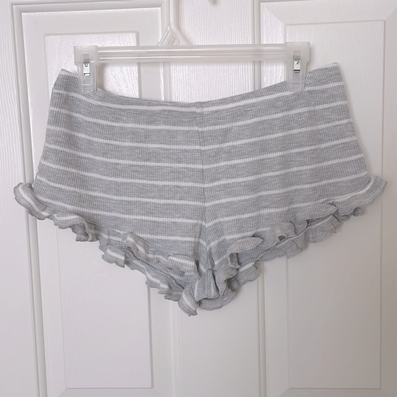 Xhiliration gray and white striped sleepwear shorts - Picture 1 of 4